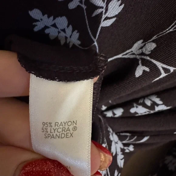 J. Jill Women's Wine/Gray Fall Floral Top SMALL #4 - Picture 6 of 8